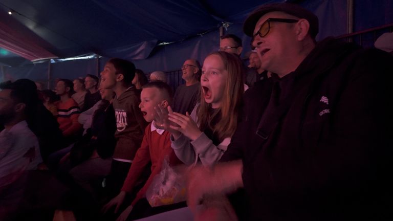 A crowd watches on at Circus Cortex in Leicestershire
