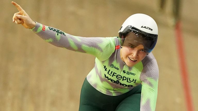 Kate Richardson at the National Track Championships in Manchester earlier this year. Pic: PA