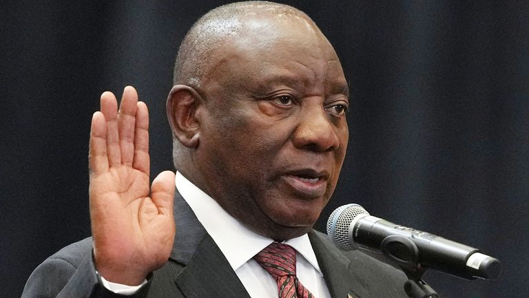 South Africa's President Cyril Ramaphosa re-elected for second term ...