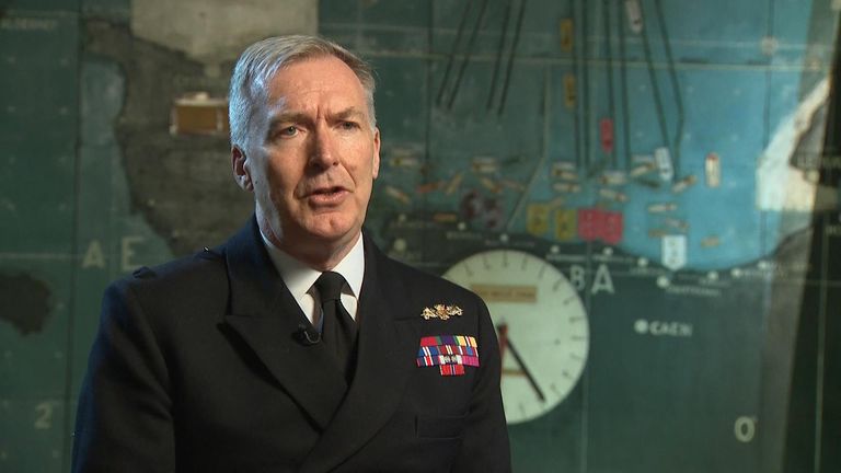 Admiral Sir Tony Radakin, Chief of the Defence Staff, says the UK is 'deterring war'
