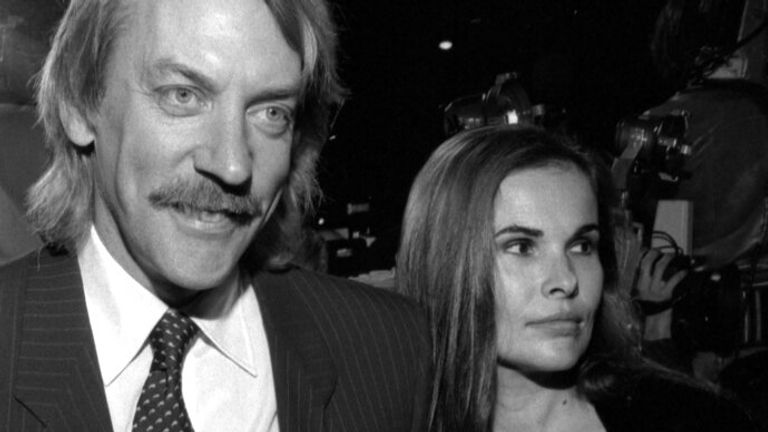 Donald Sutherland and Francine Sutherland. Pic: AP/ Ralph Dominguez/MediaPunch /IPX