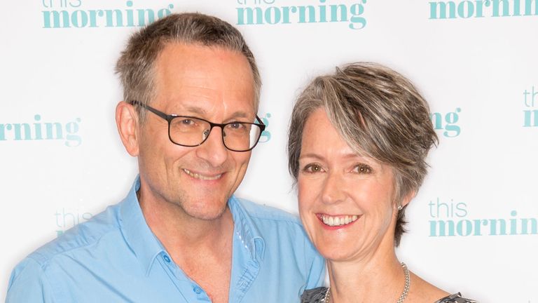 Dr. Michael Mosley with his wife Clare.  Photo: Ken McKay/ITV/Shutterstock