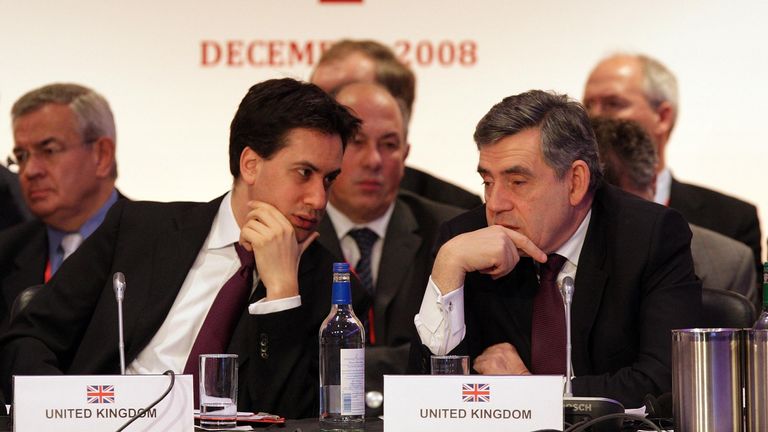 With Gordon Brown in 2008. Pic: PA