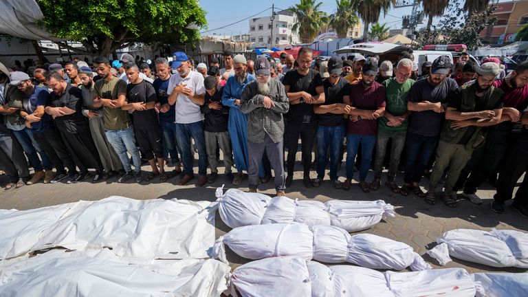 The funeral for the dead was held today. Pic: AP