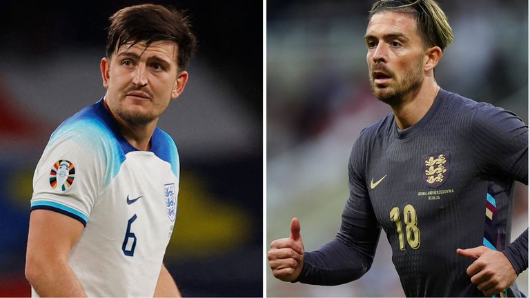 Maguire and Grealish won't be joining the squad in Germany. Pics: AP/ Reuters