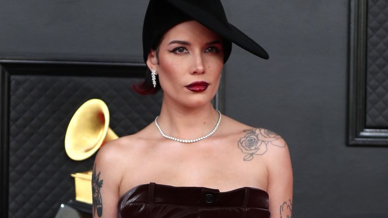 Halsey at the Grammy Awards in Las Vegas in April 2022. Photo: Reuters