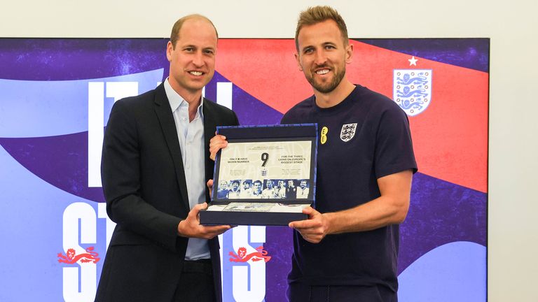 The Prince of Wales with Harry Kane.
Pic: Kensington Palace