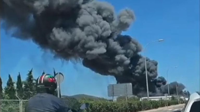 ibiza airport fire