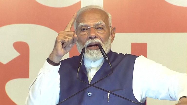 Narendra Modi speaks after winning India's general election