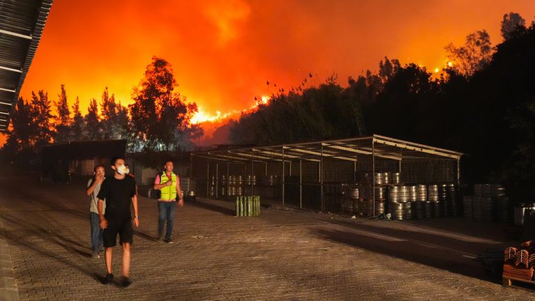 Hotels and houses in Izmir have been evacuated.
Pic: Getty