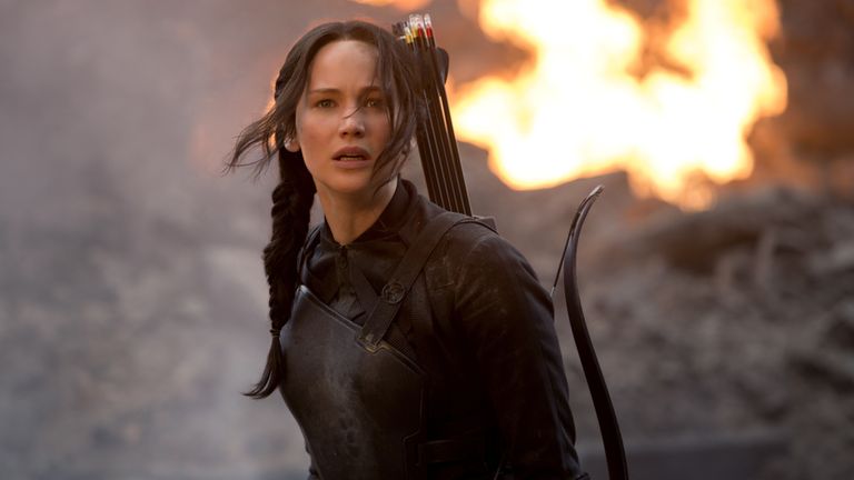 Jennifer Lawrence in The Hunger Games - Mockingjay - Part 1. Pic: Rex/Color Force/Lionsgate/Kobal/Shutterstock