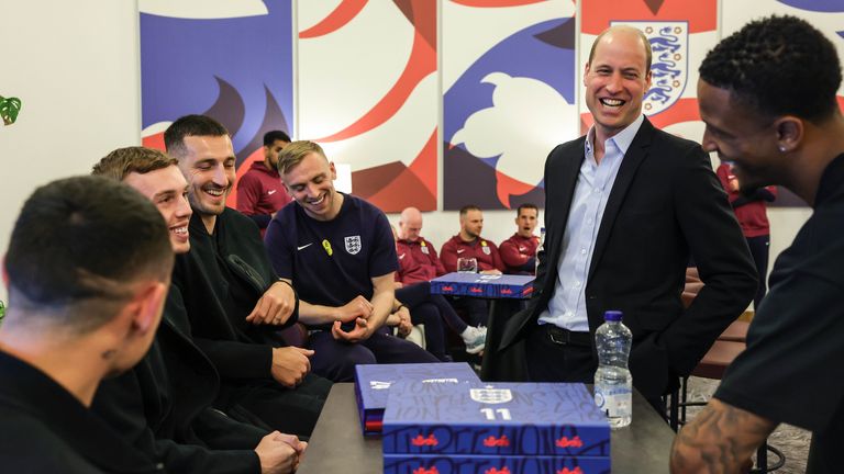 The Prince of Wales meets some of the England players.
Pic: Kensington Palace
