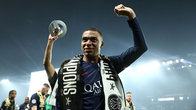Mbappe leaves PSG as its all-time top scorer. Pic: Reuters