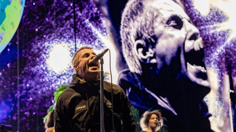 Liam Gallagher performing his Definitely Maybe 30th anniversary show at the O2 Arena in London. Pic: Dan Reid/Shutterstock