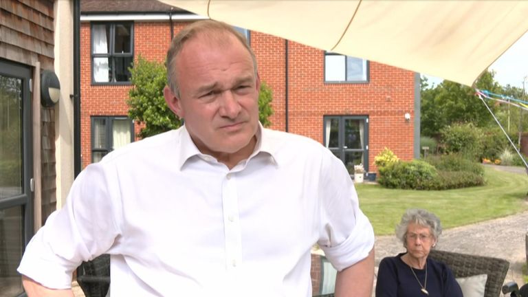 Leader of Liberal Democrats: 'I'm sorry about that'