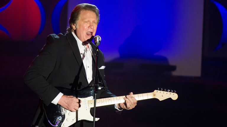 Mark James performs at the Songwriters Hall of Fame Awards in 2014.
Pic: AP