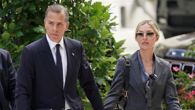 Hunter and Melissa Cohen Biden arrive at court
Pic: Reuters