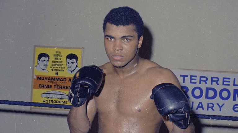 Heavyweight boxer Muhammad Ali is seen, January 1967. (AP Photo)