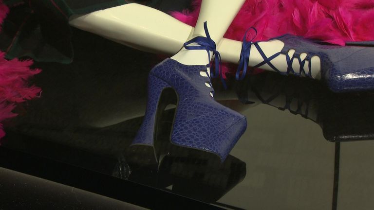 The famous Vivienne Westwood heels that Campbell fell in