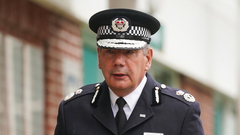 Suspended chief constable Nick Adderley. Pic: Jacob King/PA 