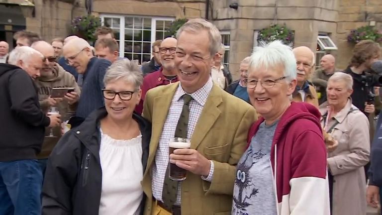 Nigel farage campaigns in the East Midlands