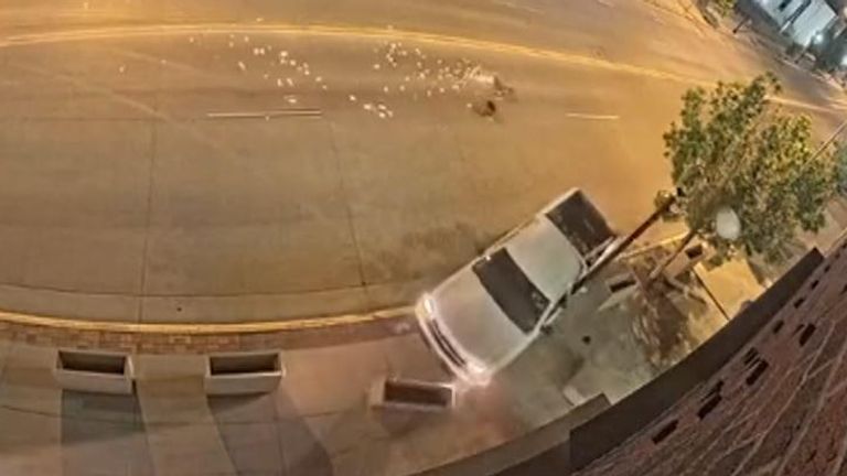 Police in Wyoming Seek Driver Who Took Out Light Pole - Then Took Off