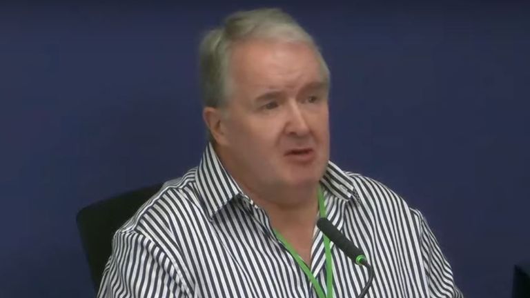 George Thomson gave evidence to the inquiry on Friday.