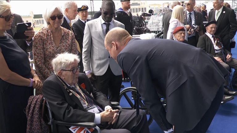  Prince William speaks to a veteran in Portsmouth 