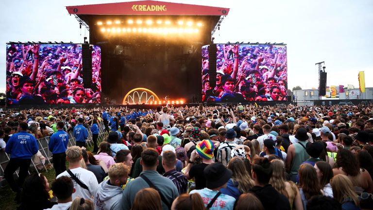 British rapper AJ Tracey performs on the main stage at Reading Festival, in Reading, Britain, August 27, 2021. REUTERS/Henry Nicholls