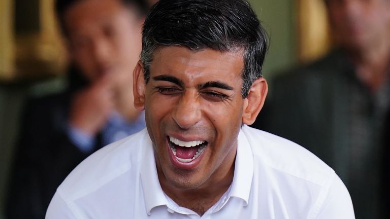 Rishi Sunak visits Cluny Castle in Inverurie during a campaign visit as part of his campaign to be leader of the Conservative Party and the next prime minister. Picture date: Tuesday August 16, 2022.