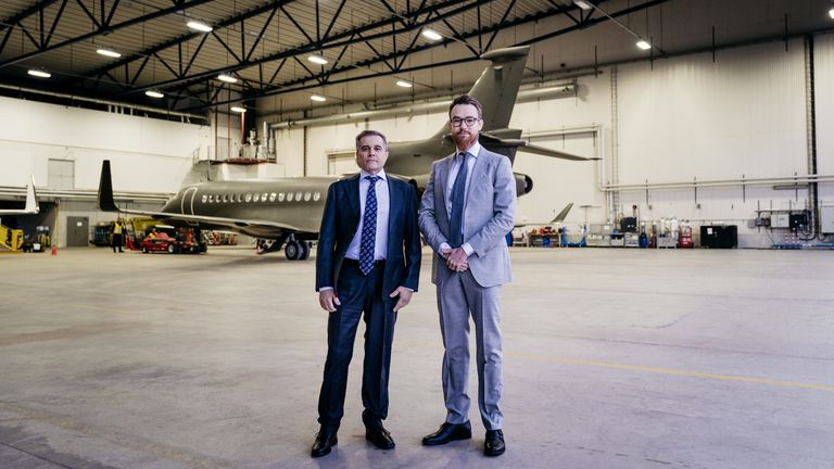 In this photo provided by the Swedish government, Saeed Azizi, left, and Johan Floderus stand together at Arlanda airport in Stockholm, Sweden on Saturday, June 15, 2024, after being released from prison in Iran. (Tom Samuelsson/Swedish government/TT News Agency via AP)