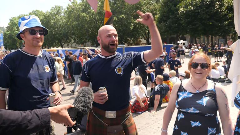 Scotland fans in Stuttgart