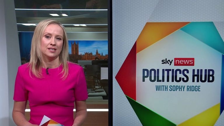 Sophy Ridge presenting Politics Hub