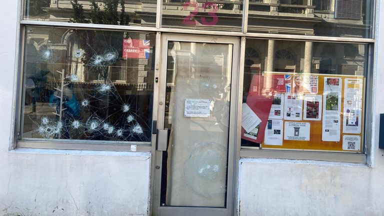 Stella Creasy's office in Walthamstow was attacked on Saturday night. Pic: X/Stella Creasy
