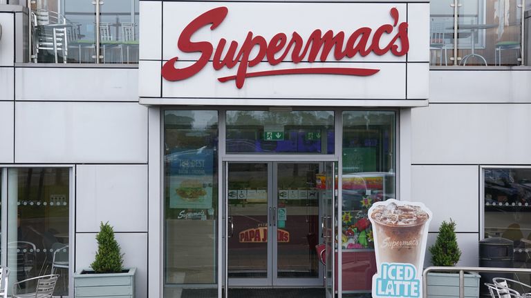 A Supermac's restaurant in Ireland. Pic: PA