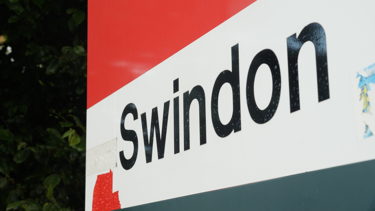 Swindon rail sign.
By Becky Johnson, Communities correspondent and Nick Stylianou, Communities producer, in Swindon.