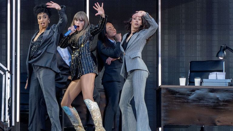  Taylor Swift performs on stage during her Eras Tour at the Murrayfield Stadium in Edinburgh. Picture date: Friday June 7, 2024. Pic: PA