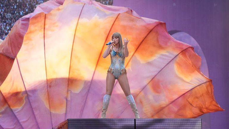  Taylor Swift performs her first London concert at Wembley Stadium, during the Eras Tour. Picture date: Friday June 21, 2024. Ian West/PA Wire