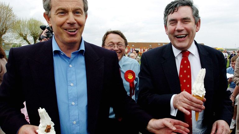 Tony Blair and Gordon Brown, clearly the best of pals. Pic: PA