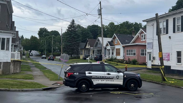 The shooting occurred in Utica, New York.  Photo: AP