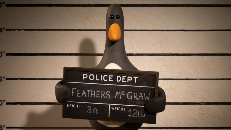 Feathers McGraw, the penguin supervillain, who will return in a new Wallace And Gromit film this Christmas. Pic: Aardman Animations/PA Wire