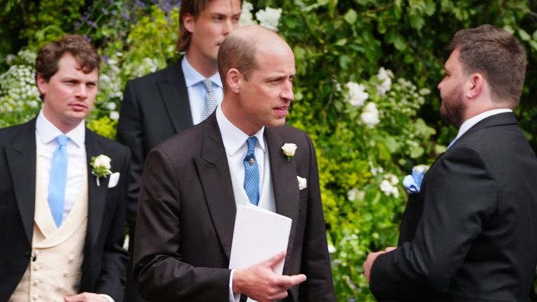 Prince William had served as an usher at the wedding. Pic: PA