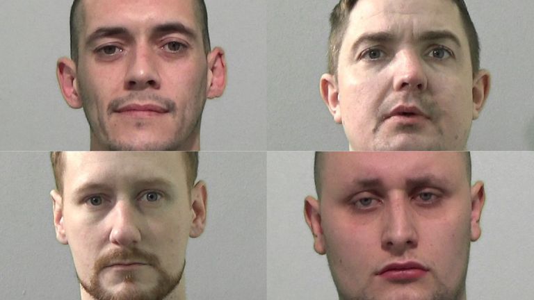 Clockwise from top left: Youssef Wynne, John Wandless, Josh Hawthorn and Kenneth Fawcett. Pics: Northumbria Police