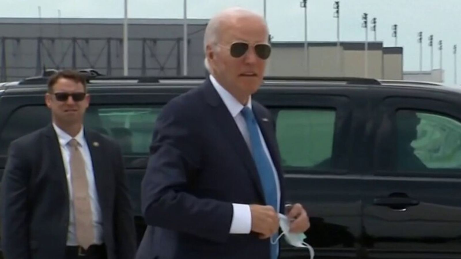 Joe Biden says he's feeling 'well' as he boards a plane to Washington ...