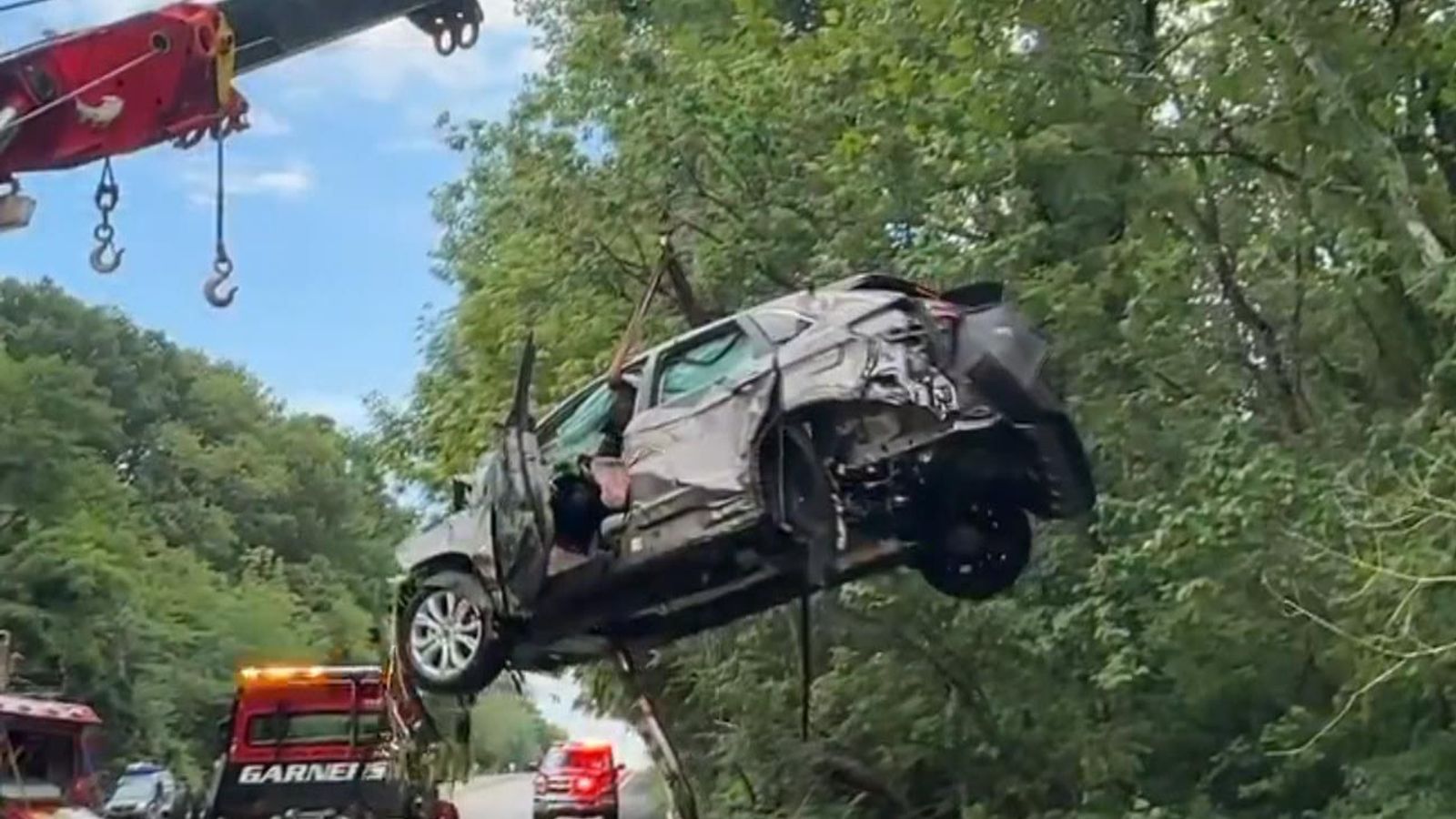Indiana: Driver rescued after car ends up in creek | US News | Sky News