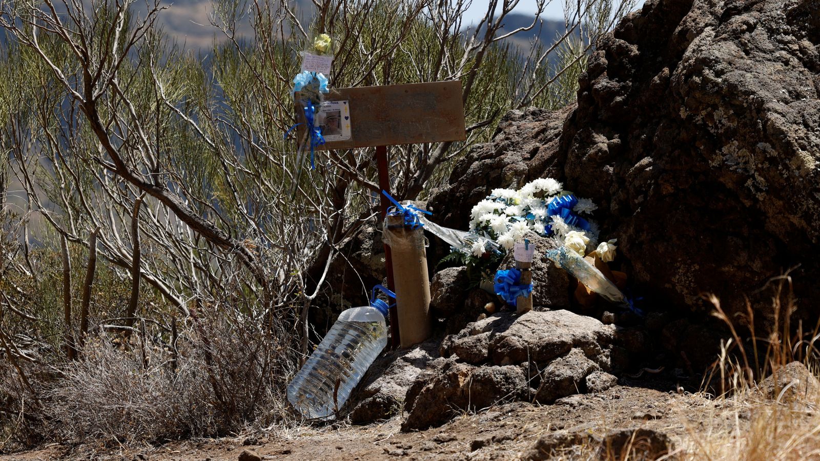 Jay Slater's family leave tributes near Tenerife ravine | UK News | Sky ...