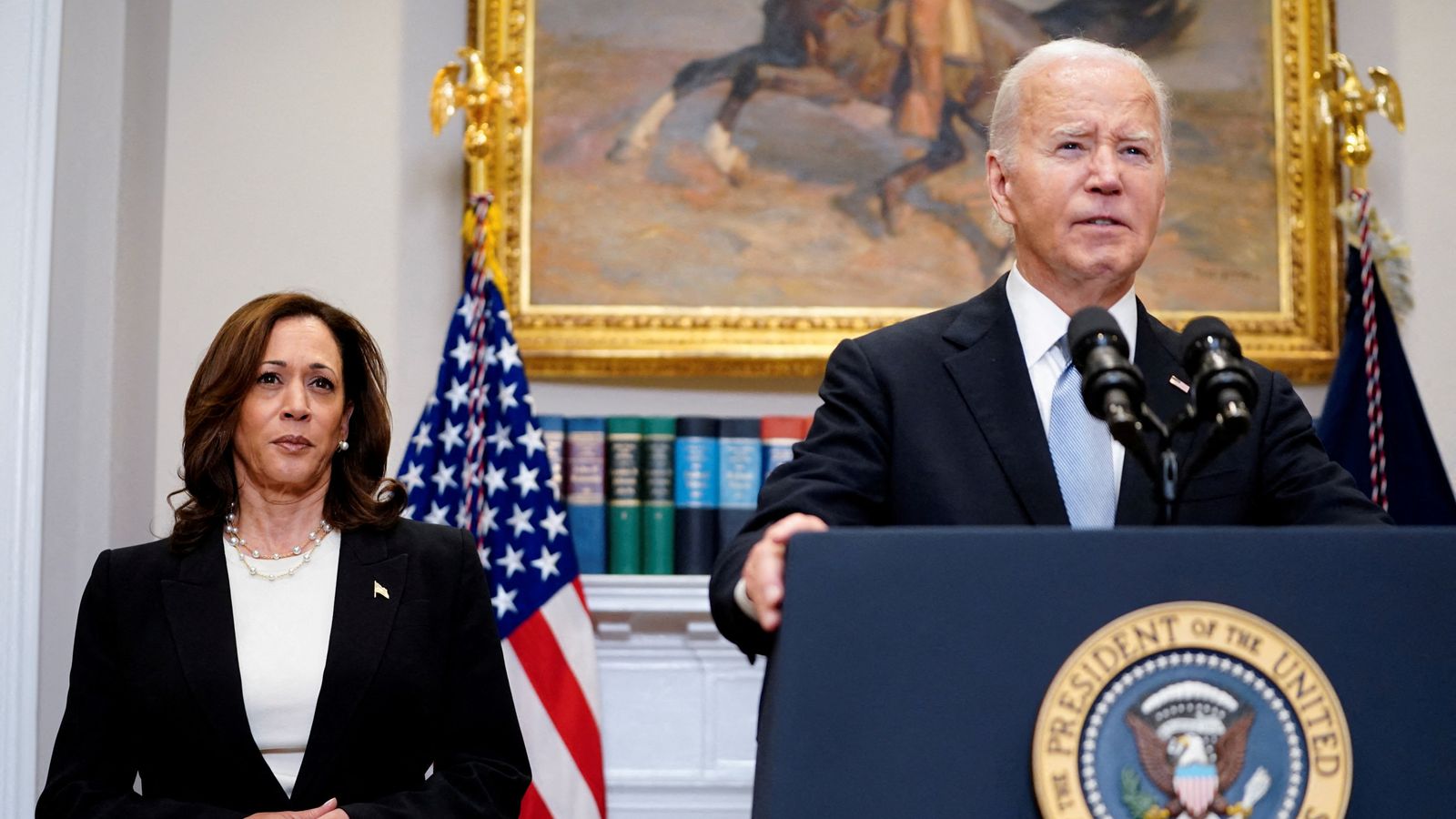 Biden drops out - latest: Harris 'honoured' by Biden endorsement but doesn't get Obama backing
