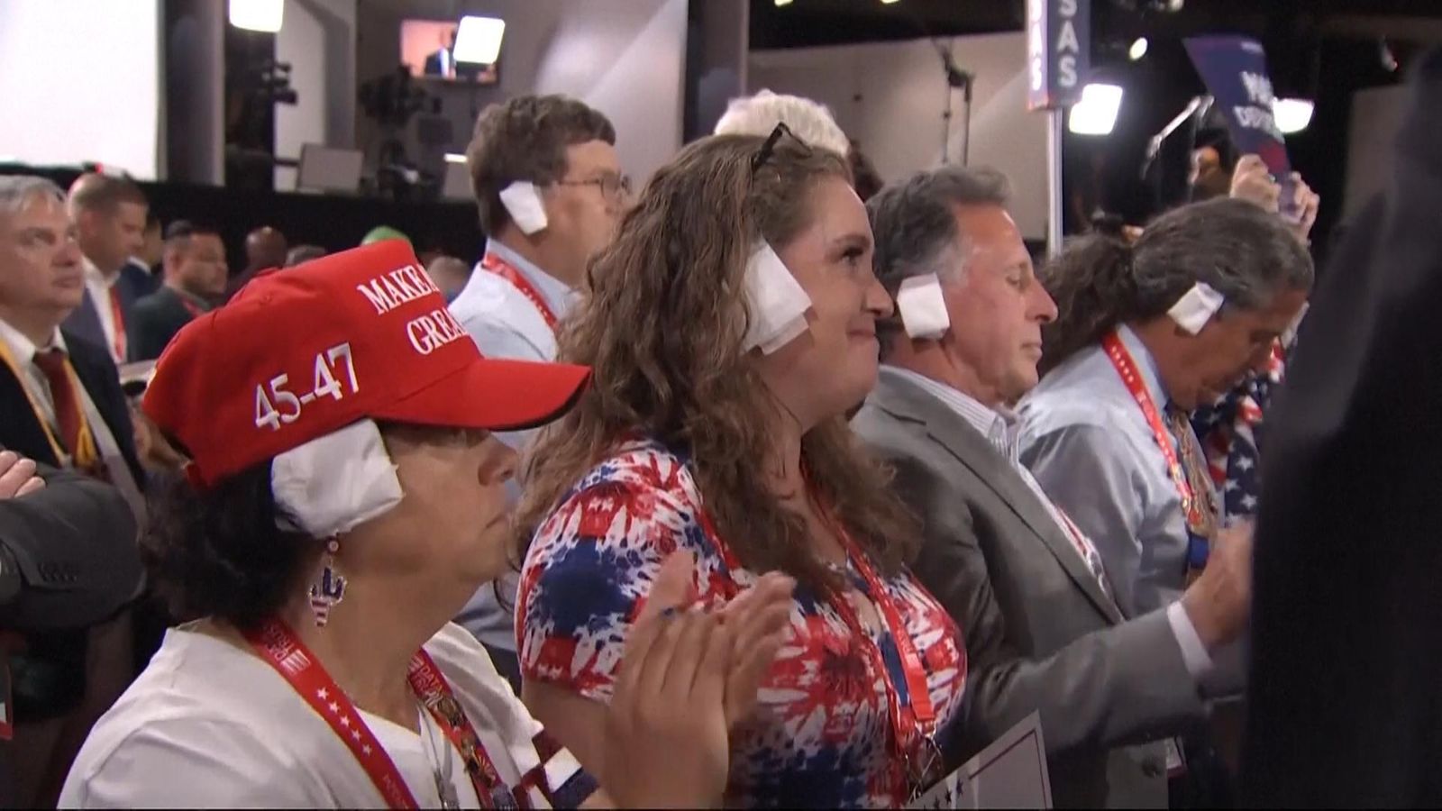 Republican Delegates Wear Fake Ear Bandages In Support Of Donald Trump