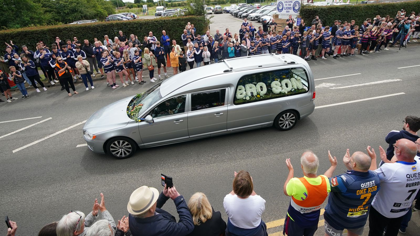 Rob Burrow funeral takes place as Thousands of fans line route with ...