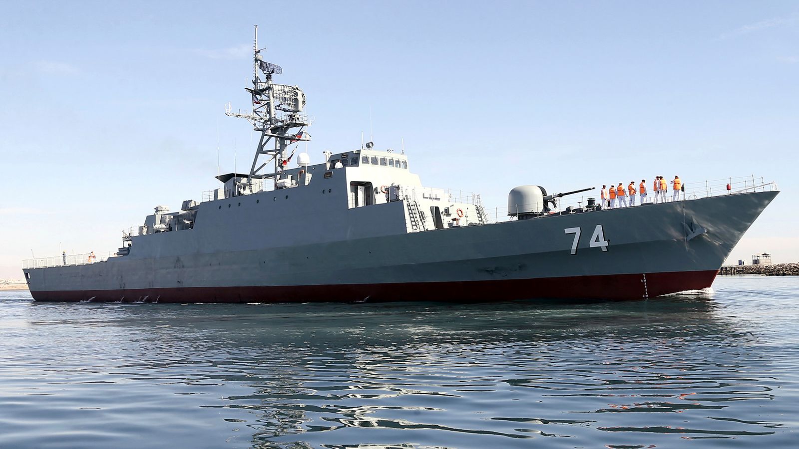 Iranian naval destroyer 'capsizes and sinks' in port as several people treated in hospital